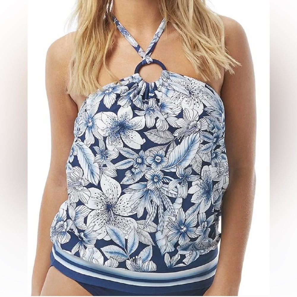 COCO REEF Women's U63036 Botanical Oasis Maven High Neck Tankini Swim Top